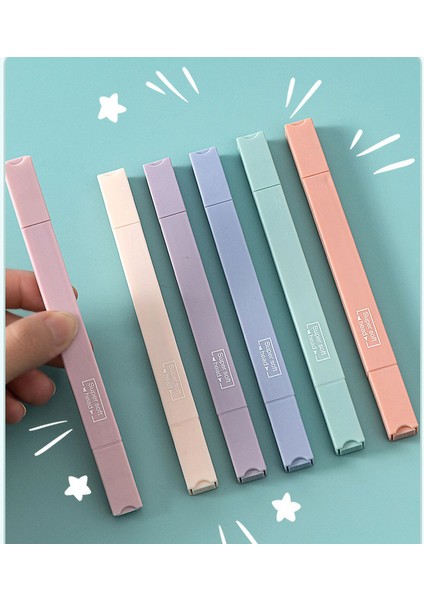 Yumuşak Renk Stili Çift Uçlu Fosforlu Kalemler Kawaii Şeker Renk Manga Işaretleyiciler Midliner Pastel Fosforlu Kalem Seti Kırtasiye (Yurt Dışından) indirimleri