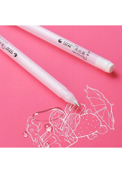 Giongione 1 Adet Tarzı 1 Adet Beyaz Jel Kalem Seti 1mm Ince Ucu Eskiz Kalemleri Sanatçılar Için Siyah Kağıtlar Çizim Tasarım Illüstrasyon Sanat Malzemeleri (Yurt Dışından) indirimleri