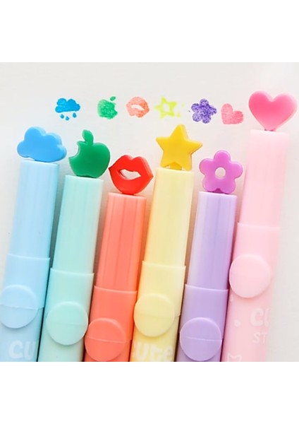 1 Adet Elma Tarzı 6 Adetlot Sevimli Şeker Renkli Fosforlu Kalemler Mürekkepler Damga Kalem Yaratıcı Işaretleyici Kalem Okul Malzemeleri Ofis Kırtasiye Çocuklar Için Hediyeler (Yurt Dışından) fiyatları