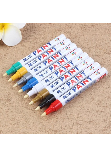 12 2 Adet Tarzı 12 Renk Boya Marker Kalem Su Geçirmez Çabuk Kuruyan Yağlı Mürekkep Solmaz Araba Lastiği Lastik Sırtı CD Metal Kalıcı Boya Marker Fiber Ucu (Yurt Dışından)