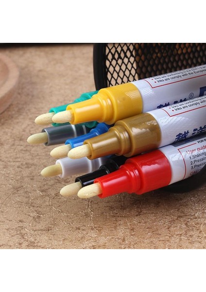 12 2 Adet Tarzı 12 Renk Boya Marker Kalem Su Geçirmez Çabuk Kuruyan Yağlı Mürekkep Solmaz Araba Lastiği Lastik Sırtı CD Metal Kalıcı Boya Marker Fiber Ucu (Yurt Dışından)