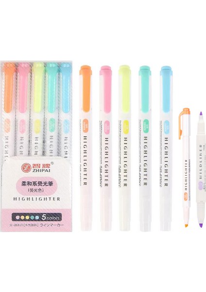 E Stili Kawaii Fosforlu Kalemler Çift Uçlu Candy Color Manga Markers Midliner Pastel Fosforlu Set Kırtasiye (Yurt Dışından) fiyatları
