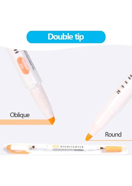 E Stili Kawaii Fosforlu Kalemler Çift Uçlu Candy Color Manga Markers Midliner Pastel Fosforlu Set Kırtasiye (Yurt Dışından) indirimleri