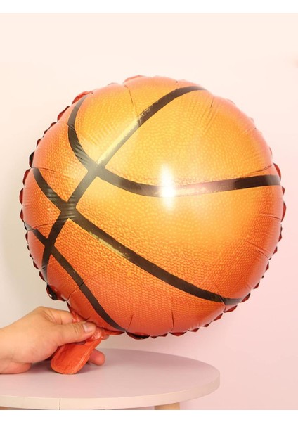 Parti Adresi Basketbol Topu Folyo Balon Basketbol Temalı Doğum Günü Parti Balonu 18 Inç 45 cm