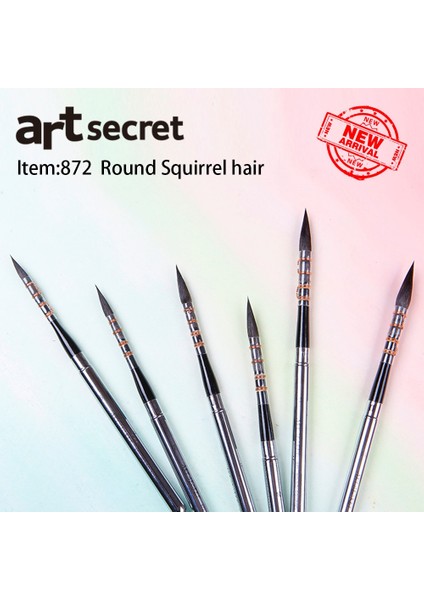Size8 Tarzı Artsecret High Grade 872ROUND Katlanabilir Sanat Boyama Fırçaları Sincap Saç Ahşap Saplı Sanatsal Suluboya Çizim Için (Yurt Dışından) fiyatları