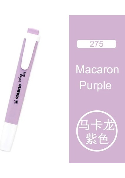 Mor 1 Adet Tarzı Stabılo Yeni 275 Fosforlu Kalemler Pastel Işaretleyiciler Kuğu Salıncak 6 Renkler Tek Metin Odak Işaretleme Kalemleri Okul Ofis Için 1 Adet (Yurt Dışından)
