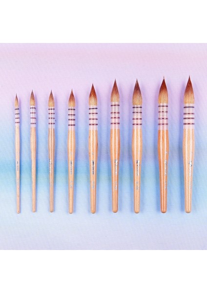 Size8 1pc Tarzı Artsecret Yüksek Dereceli 45RSQ Kolinsky Saç Ahşap Saplı Fırçalar Sanatsal Suluboya Sanat Boyama Kalem Çizim Için (Yurt Dışından) fiyatları