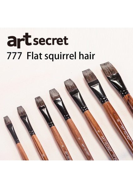 777SQFLAT12 1 Adet Stil Artsecret 777SQF Sqds Sq-Oval Sqr Sincap Suluboya Fırçaları Meşe Ahşap Çubuk Siyah Pirinç Yüksük Akrilik Boyalar Sanat Malzemeleri (Yurt Dışından) fırsatları
