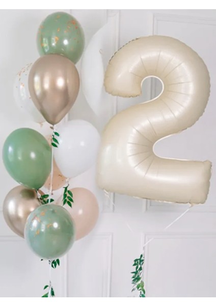Rakam Folyo Balon 2 Rakamı Krem 76 cm 34 Inc fiyatları
