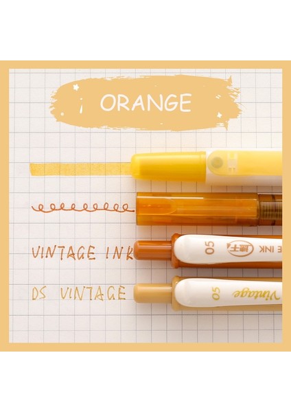 Turuncu Tarzı Skysonıc Yeni Varış Ack Morandolor Serisi Renkli Jel Kalem Dıy Grafiti Cetvel Kalemi Işaretleyici Kalem Okul Kırtasiye (Yurt Dışından)