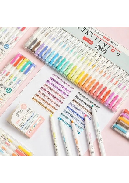 15 Renk Stili Pcsset Japon Çift Başlı Fosforlu Kalem Dıy Çizim Zebra Mildliner Sanat Marker Kalemler Okul Karalama Kırtasiye Için (Yurt Dışından) fiyatları