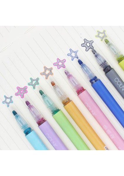 Turuncu Tarzı Olor Anahat Çift Çizgi Kalem Flaş Işaretleyici Kalem Scrapbooking Boyama Fosforlu Kalemler Ofis Kırtasiye Malzemeleri (Yurt Dışından) fiyatları