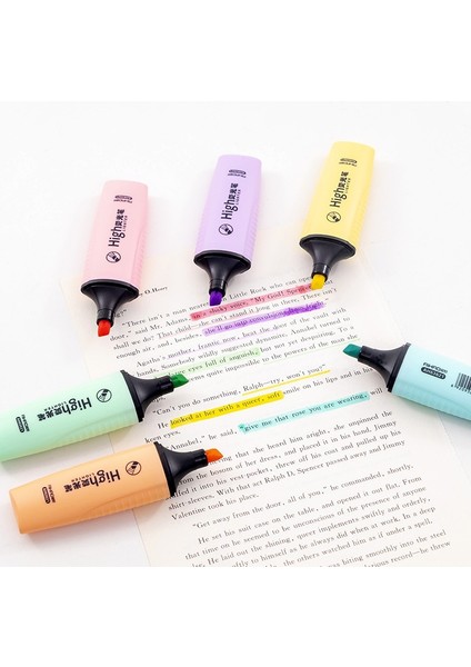 Pembe Tarzı Sevimli Acıbadem Kurabiyesi Renkli Mini Renkli Şeker Renkli Fosforlu Kalemler Promosyon Sanat Işaretleyiciler Floresan Kalem Hediye Kırtasiye (Yurt Dışından) modelleri