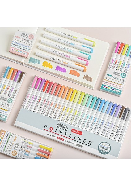 5 Renk Bir Stil 25 Renk Mildliner Fosforlu Çift Kafa Sevimli Işaret Kalemi Seti Sanat Malzemeleri Pastel Işaretleyici Kalemler Öğrenci Okul Ofis Kırtasiye (Yurt Dışından) fiyatları