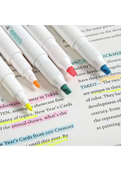 5 Renk Bir Stil 25 Renk Mildliner Fosforlu Çift Kafa Sevimli Işaret Kalemi Seti Sanat Malzemeleri Pastel Işaretleyici Kalemler Öğrenci Okul Ofis Kırtasiye (Yurt Dışından) modelleri