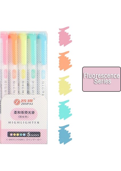 5 Renk Floresan Stili 25 Renk Çift Kafa Fosforlu Kalem Sevimli Kalem Seti Mildliner Sanat Malzemeleri Pastel Işaretleyici Kalemler Öğrenci Okul Ofis Kırtasiye Işareti (Yurt Dışından)