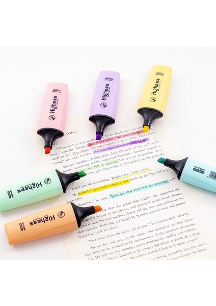 Sarı Stil Lytwtw'nin Sevimli Çizim Metin Renkli Işaretleyiciler Grafiti Fosforlu Kalem Keçeli Kalem Karalama Eskiz Kırtasiye Ofis Okul Arzı (Yurt Dışından) modelleri