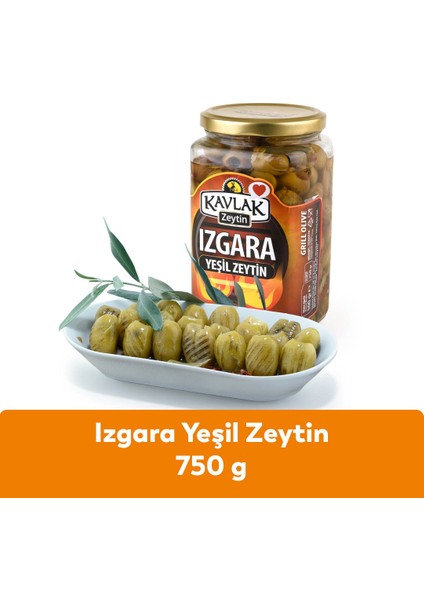 Kavlak Izgara Yeşil Zeytin 750 gr Cam Kavanoz