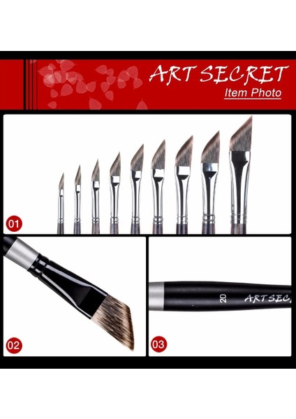 SIZE10 1 Adet Stil Artsecret Suluboya Liner Art Bruds Kore Ithal Mangoolon Taklon Saç Ahşap Saplı Hançer Striptizci Pirinç Yüksük (Yurt Dışından)