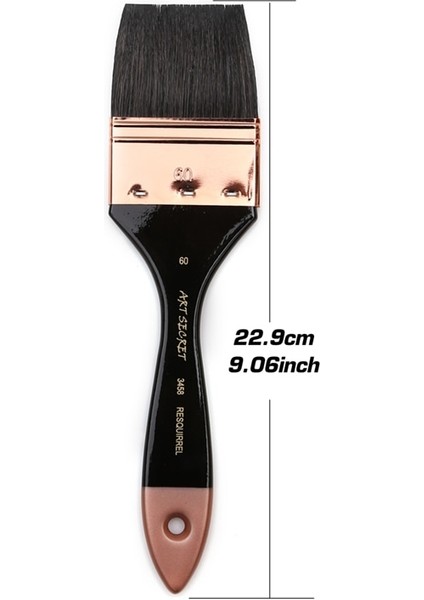 Düz Kafa-60 Stili Premium Roundflat Sanatçı Sincap Saç Boya Fırçası Büyük Yıkama Yumuşak Fırçalar Sanat Boyama Akrilik Suluboya Için Set (Yurt Dışından)
