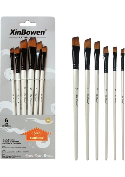 Beyaz Eğik Stili Et Naylon Saç Yağlı Boya Fırçası Yuvarlak Filbert Melek Düz Akrilik Öğrenme Sanatçılar Için Diy Suluboya Kalem Ressamlar Yeni Başlayanlar (Yurt Dışından)