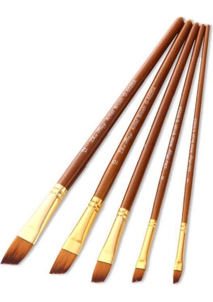 No.9 Tarzı Lot Boya Fırçası Seti Sanat Çizim Fırçaları Akrilik Boyama Malzemeleri Için Ahşap Saplı Fırçalar (Yurt Dışından)
