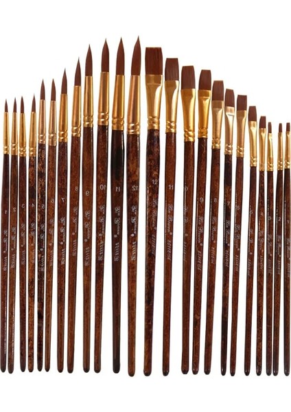 No.1 Tarzı Et Naylon Saç Suluboya Boya Fırçaları Farklı Şekil Yuvarlak Düz Ucu Guaj Boyama Fırça Seti Sanat Malzemeleri (Yurt Dışından) fiyatları