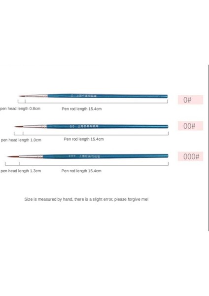 Beyaz 00 Tarzı Et Ince El-Boyalı Ince Kanca Çizgi Kalem Renkli Baton Çizim Sanat Kalem Boya Fırçası Sanat Malzemeleri Naylon Fırça Özel (Yurt Dışından)