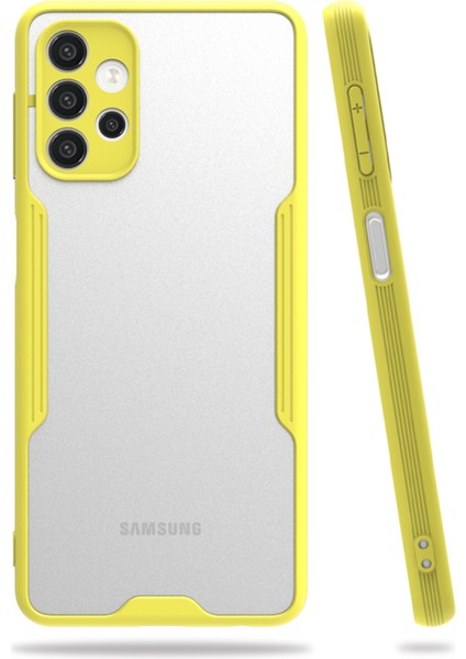 Samsung Galaxy A72 Kılıf Platin Silikon - Sarı 300099
