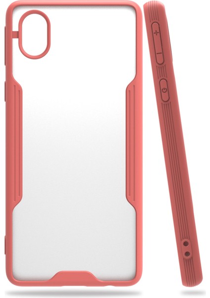 Samsung Galaxy A01 Core Kılıf Platin Silikon - Pembe 300099