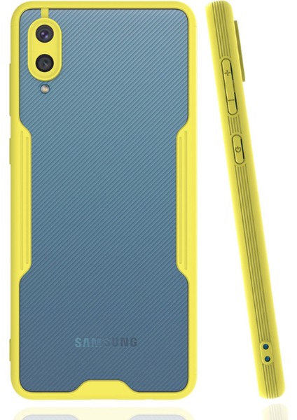 Samsung Galaxy A02 Kılıf Platin Silikon - Sarı 300099