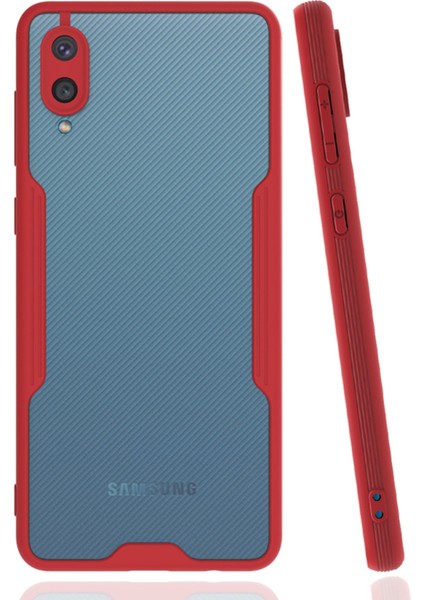 Samsung Galaxy A02 Kılıf Platin Silikon - Kırmızı 300099
