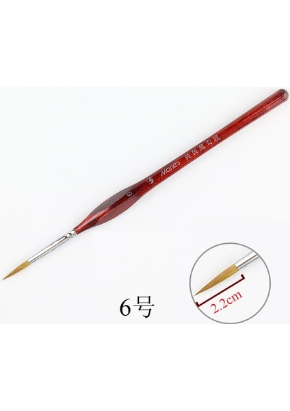 No.6 Tarzı 1 Adet Boya Fırçası Minyatür Detay Fineliner Nail Art Çizim Fırçaları Kurt Akrilik Boyama Malzemeleri Için Yarım Boya Fırçaları (Yurt Dışından) fiyatları