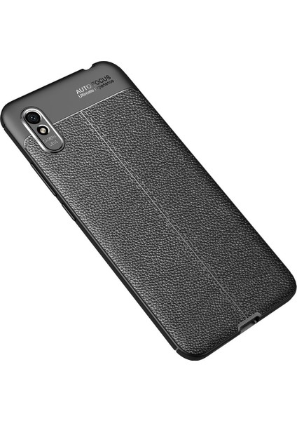 Xiaomi Redmi 9A Kılıf Focus Derili Silikon - Siyah 300099 fiyatları