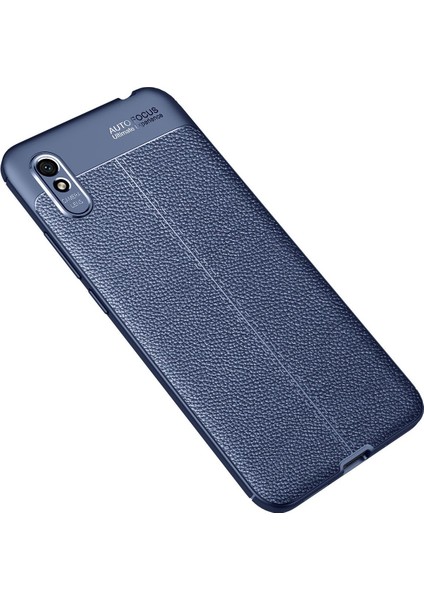 Xiaomi Redmi 9A Kılıf Focus Derili Silikon - Lacivert 300099 fiyatları
