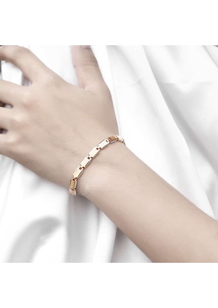 8 Inç 20CM Tarzı CB10 Davieslee Wome Için Bilezikler Gül Altın Dolgulu Zincirler Erkek Bayan Bracelat Tilki Kuyruğu Dövülmüş Bismark Zincir cm Dcbb1 (Yurt Dışından)