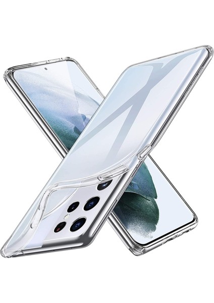 Samsung Galaxy S21 Ultra Kılıf Lüx Şeffaf Silikon 300099