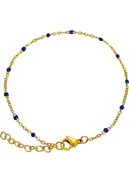 20CM Tarzı Stil 7 Moda Paslanmaz Çelik Bilezikler Altın Mavi Kırmızı Kadınlar Için Şanslı Takı Hediyeleri (Yurt Dışından)