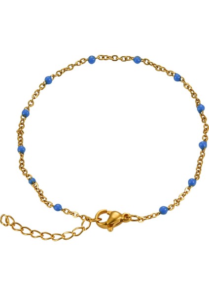 20CM Tarzı Stil 7 Moda Paslanmaz Çelik Bilezikler Altın Mavi Kırmızı Kadınlar Için Şanslı Takı Hediyeleri (Yurt Dışından) fiyatları