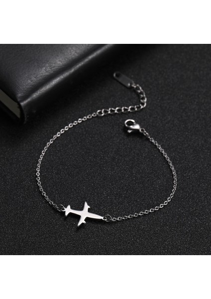 17-22 cm Tarzı Pati Skyrim Uçak Charm Bilezik Paslanmaz Çelik Uçak Uçak Ayarlanabilir Zincir Bilezikler Kadınlar Için Pulsera Takı Hediye (Yurt Dışından)