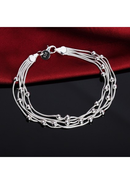 H056 , Charms Boncuk Zincir Kadınlar Için Güzel Bilezik Gümüş Renk Moda Düğün Güzel Bilezik Takı JSHH236 (Yurt Dışından) fiyatları
