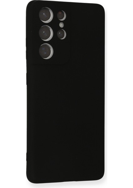 Samsung Galaxy S21 Ultra Kılıf Nano Içi Kadife Silikon - Siyah 300099