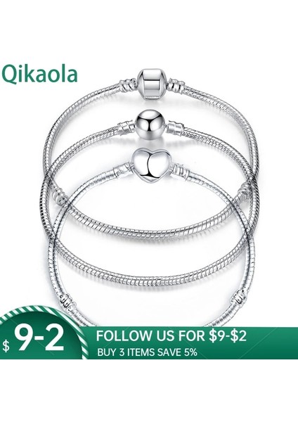 17CM Tarzı CMS1104B cm Gümüş Renk Aşk Yılan Zincir Bilezik Fit Orijinal Tasarım Boncuk Charm Dıy Boncuk Bilezik Takı Yapımı Moda Hediye (Yurt Dışından) fiyatları