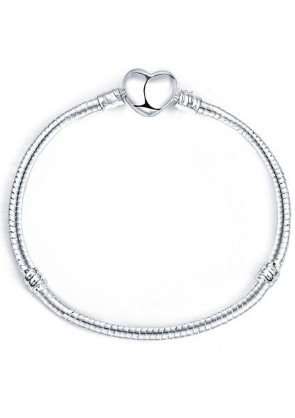 17CM Tarzı CMS1104B cm Gümüş Renk Aşk Yılan Zincir Bilezik Fit Orijinal Tasarım Boncuk Charm Dıy Boncuk Bilezik Takı Yapımı Moda Hediye (Yurt Dışından) modelleri