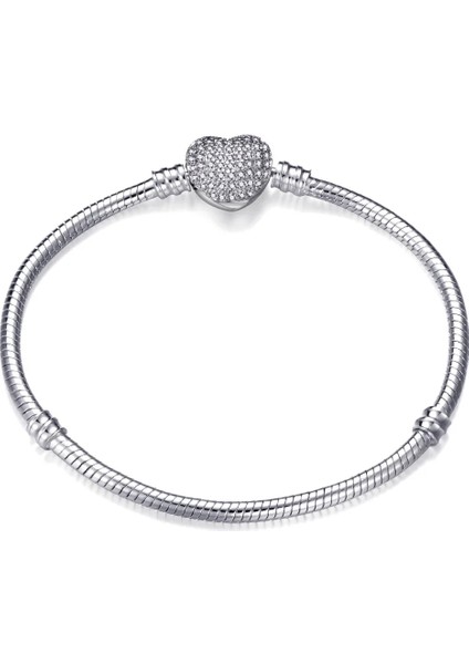 17CM Tarzı CMS1104B cm Gümüş Renk Aşk Yılan Zincir Bilezik Fit Orijinal Tasarım Boncuk Charm Dıy Boncuk Bilezik Takı Yapımı Moda Hediye (Yurt Dışından) indirimleri