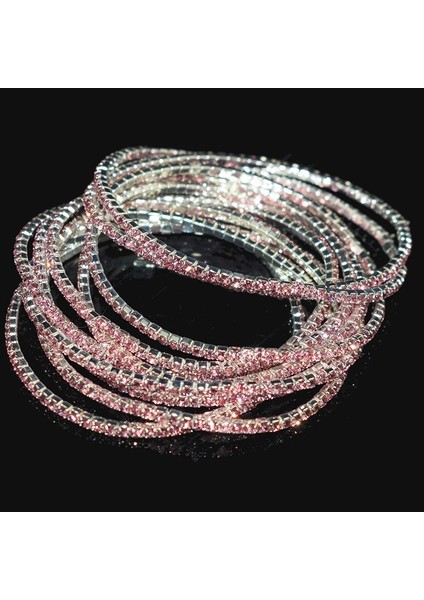 Zeytin Yeşili-10 Adet 10 Adet Bayanlar Şeffaf Parlak Kristal Bilezik 27 Renk Tam Rhinestone Elastik Bilezik Kadın Bileklik Bilezik Hediye (Yurt Dışından) modelleri