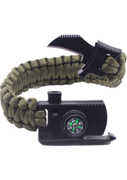 23CM Tarzı L Beden Erkekler Örgülü Siyah Çok Fonksiyonlu Paracord Bilezik Survival Pusula Düdük Bıçağı Askeri Acil Paracord Bilezikler Kadınlar (Yurt Dışından) fiyatları