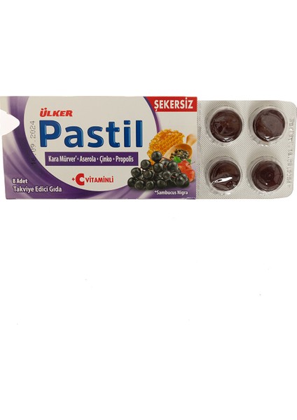 Pastil Kara Mürver + Aserola + Çinko + Propolis 8 Adet fiyatları