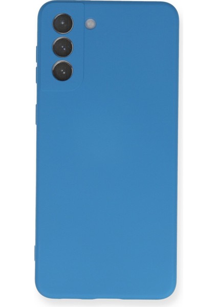 Samsung Galaxy S21 Plus Kılıf Nano Içi Kadife Silikon - Mavi 300099