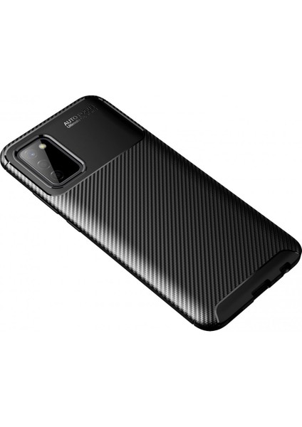 Samsung Galaxy A02S Kılıf Focus Karbon Silikon - Siyah 300099
